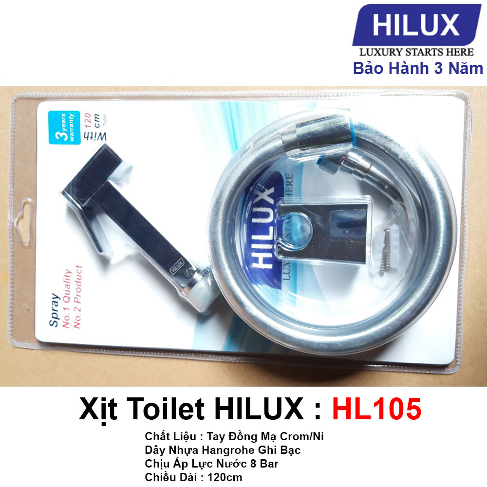 Xịt Hilux HL105 (đồng mạ crom, thân vuông)