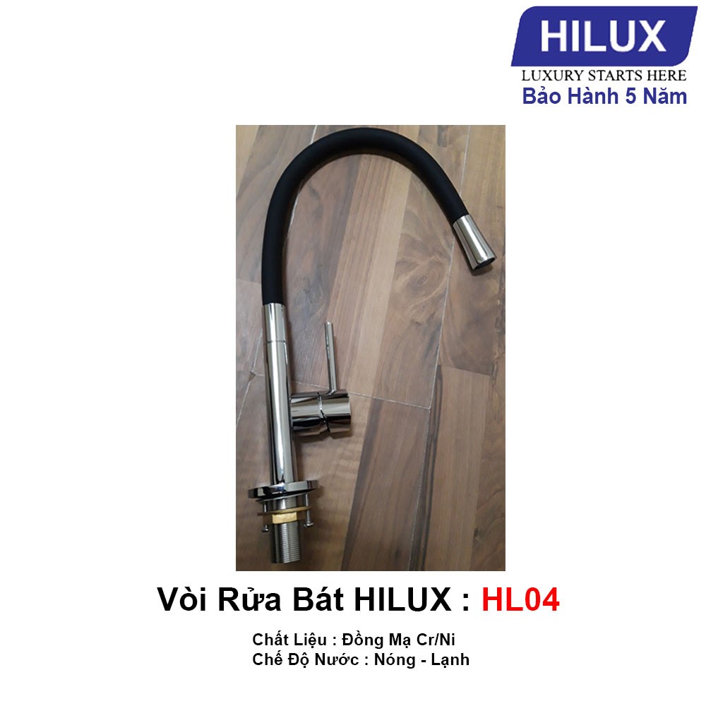 Vòi rửa bát Hilux HL04 cần chun xoay 360